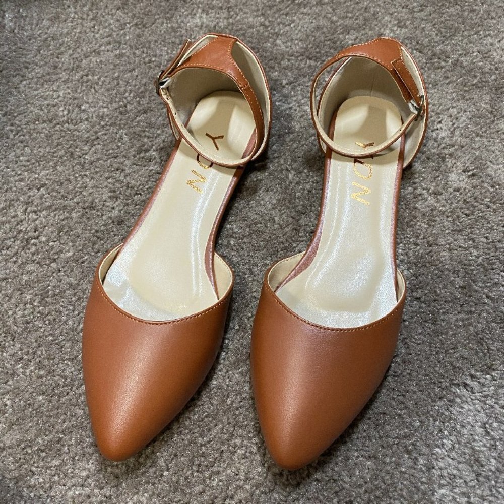 YDN Women Casual D'Orsay Pointed Toe Ballet Flats